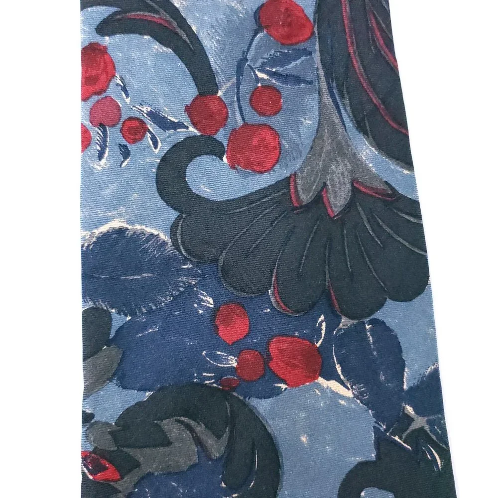 TMB Men Necktie 100% Italian Silk Geometric Multicolor 59x3.75 - NWOT